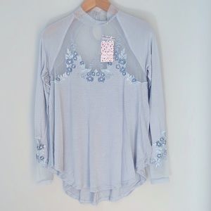 NWT Free People Saheli lace top